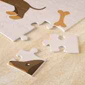 Dackel Muster: Vintages Druckdesign Puzzle (Seite)