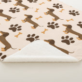 Dackel Muster: Vintages Druckdesign Sherpadecke (3/4)