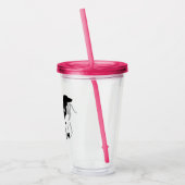 Dackel-Mutter Script u. HundeSilhouette Acryltrinkbecher (Links)