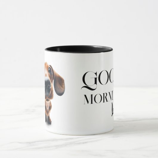 Dackel nah-up-Tasse mit Ihrem Namen Tasse (Zentrum)