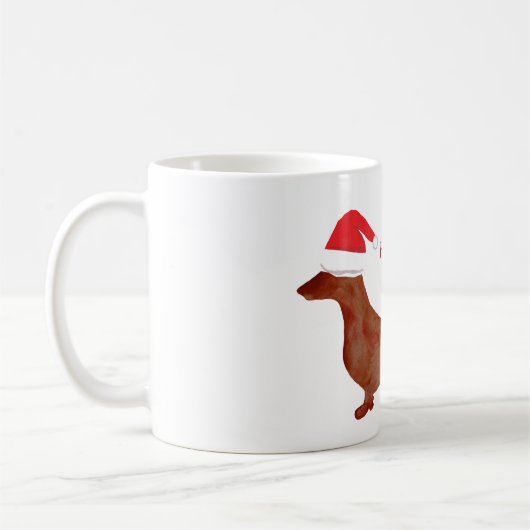 Dackel Neujahr benutzerdefinierte Tasse (Links)