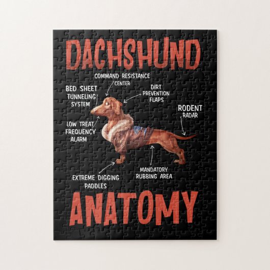 Dackel Niedlich für Dackel Dackel Liebe Anatomie Puzzle (Vertikal)