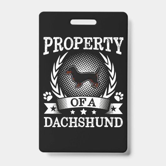 Dackel Niedlich Hund Ausweis (Vorderseite)