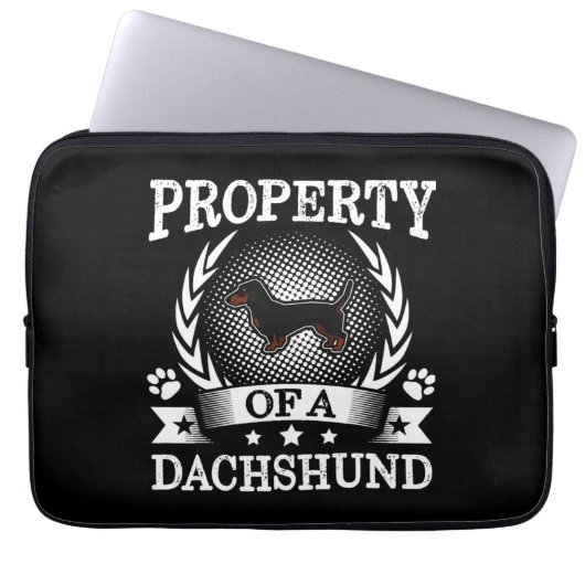 Dackel Niedlich Hund Laptopschutzhülle (Vorderseite)