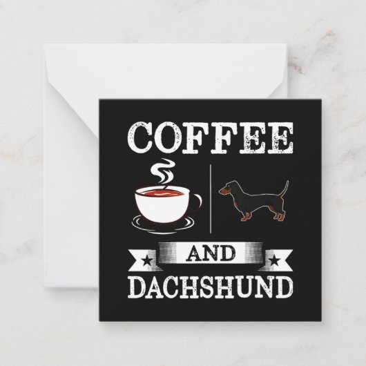 Dackel Niedlich Hund Mitteilungskarte (Vorderseite)