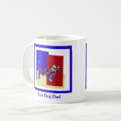 Dackel Niedlich Hunde Silhouette TRBY Vatertag Kaffeetasse (Vorderseite Links)