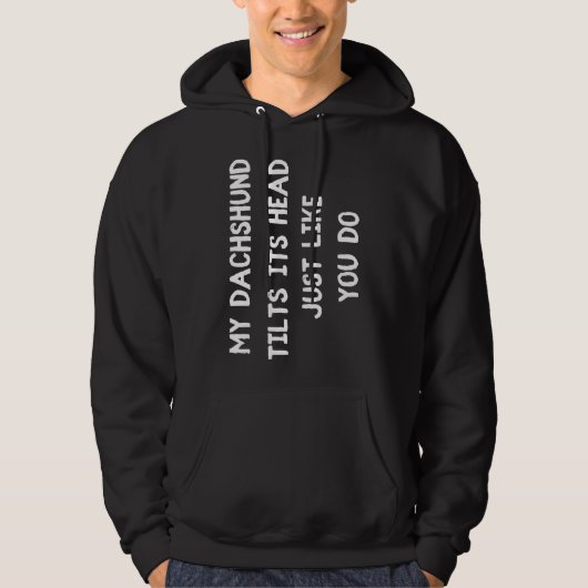 Dackel Niedlich Männer Kinder Hoodie (Vorderseite)