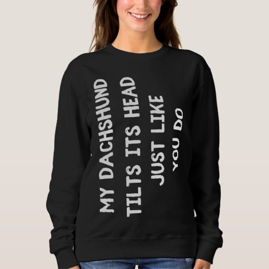 Dackel Niedlich Männer Kinder Sweatshirt (Vorderseite)