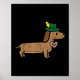 Dackel Niedlich Wurst Hund Deutsche Kinder Männer Poster