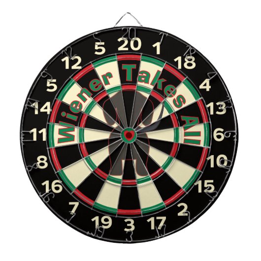 Dackel nimmt alle dartscheibe (vorne)