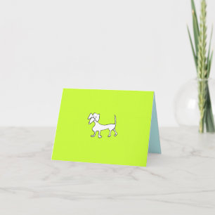 DACKEL NOTECARD IN LIMON KARTE