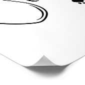 Dackel Ohrlinie Zeichnend Minimale Illustration Poster (Ecke)