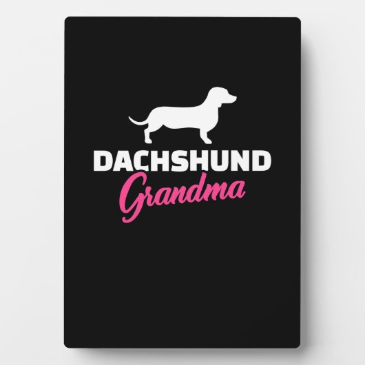 Dackel Oma Fotoplatte (Vorderseite)