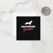 Dackel Oma Mitteilungskarte (Vorderseite/Rückseite Beispiel)