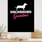 Dackel Oma Poster (Küche)