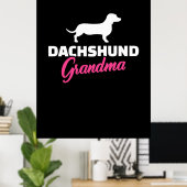Dackel Oma Poster (Heimbüro)