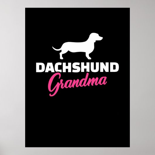 Dackel Oma Poster (Vorne)