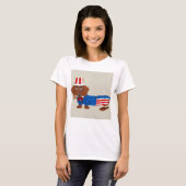 Dackel Onkel Sam T-Shirt (Vorne ganz)