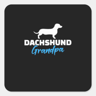 Dackel Opa Quadratischer Aufkleber