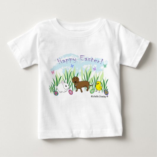 Dackel Oster Baby T-shirt (Vorderseite)