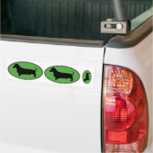 Dackel ovales Grün-Schlichtes Autoaufkleber (Auf Lkw)