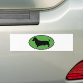 Dackel ovales Grün-Schlichtes Autoaufkleber (Auf Auto)
