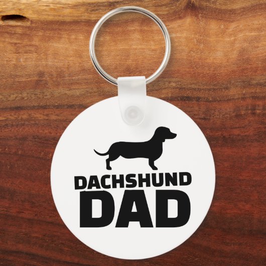 Dackel Papa Schlüsselanhänger (Vorderseite)