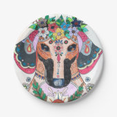 Dackel Pappteller (Vorderseite)