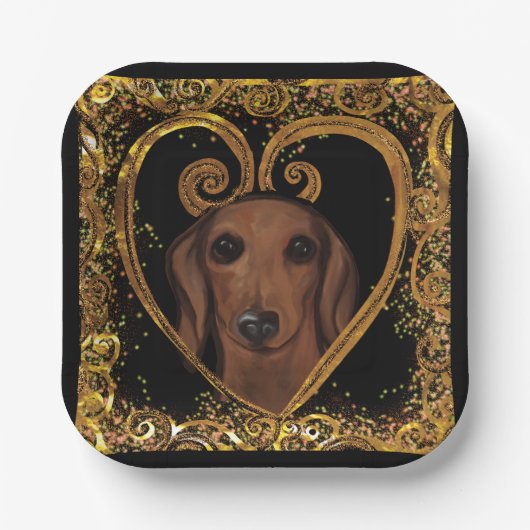 DACKEL PAPPTELLER (Vorderseite)