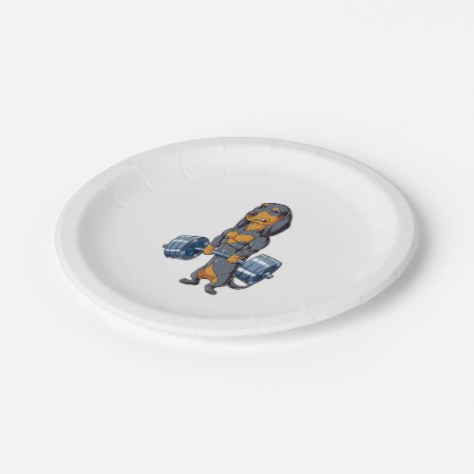 Dackel Pappteller (Schrägansicht)