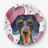 Dackel Pappteller (Vorderseite)