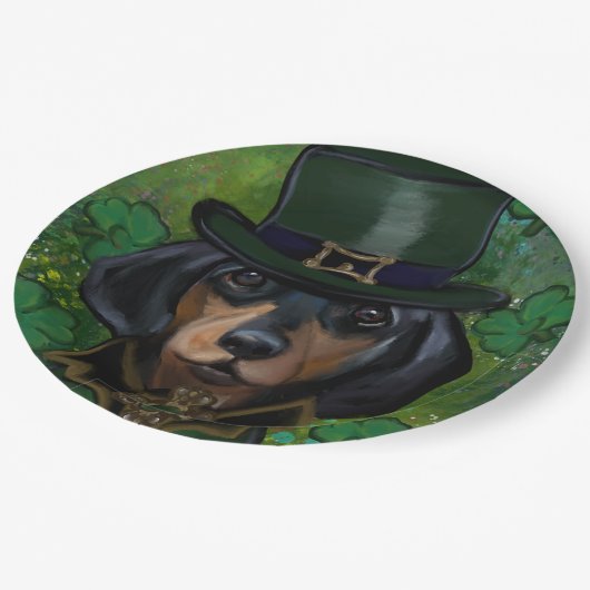 Dackel Pappteller (Schrägansicht)