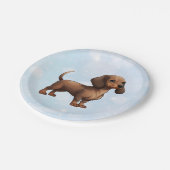 Dackel Pappteller (Schrägansicht)