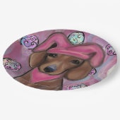 Dackel Pappteller (Schrägansicht)