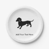 Dackel Pappteller (Vorderseite)