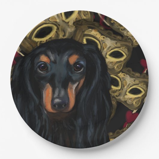 DACKEL PAPPTELLER (Vorderseite)