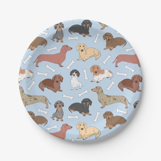 Dackel Pappteller (Vorderseite)