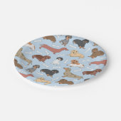 Dackel Pappteller (Schrägansicht)