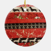 Dackel Parade Keramik Ornament (Hinten)