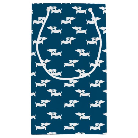 Dackel Party Dackel Dog Geschenktaschen Kleine Geschenktüte (Rückseite)