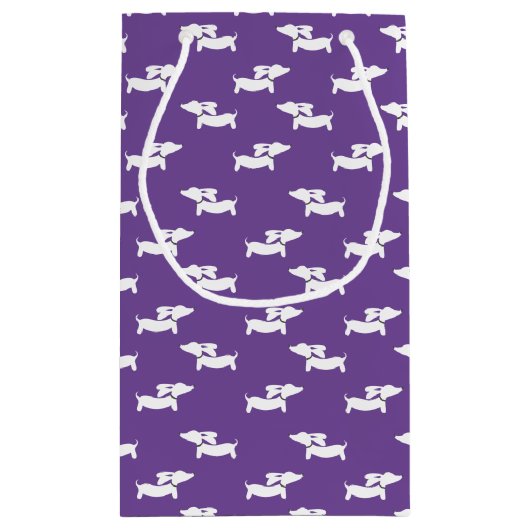 Dackel Party Dackel Dog Geschenktaschen Kleine Geschenktüte (Rückseite)