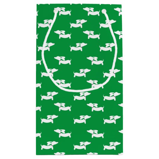 Dackel Party Dackel Dog Geschenktaschen Kleine Geschenktüte (Rückseite)