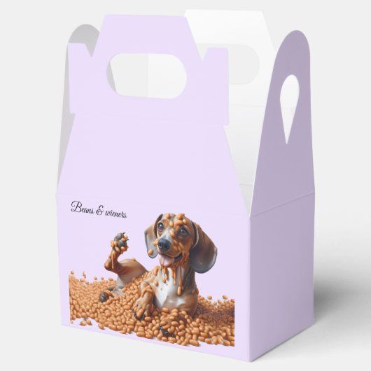 Dackel Party Geschenkschachtel (Geöffnet)