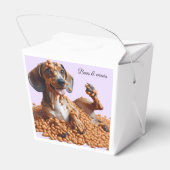 Dackel Party Geschenkschachtel (Rückseite)