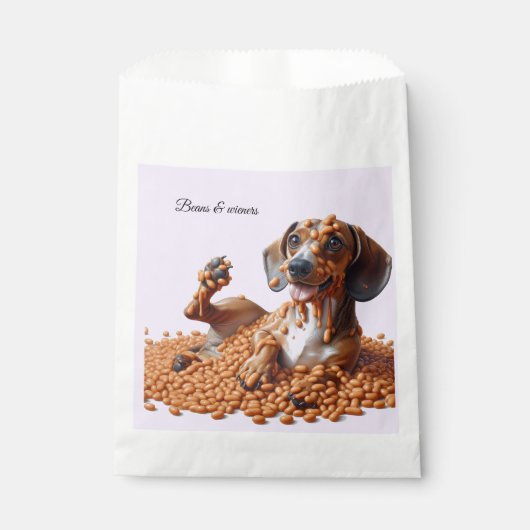 Dackel Party Geschenktütchen (Vorderseite)