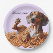 Dackel Party Pappteller (Vorderseite)