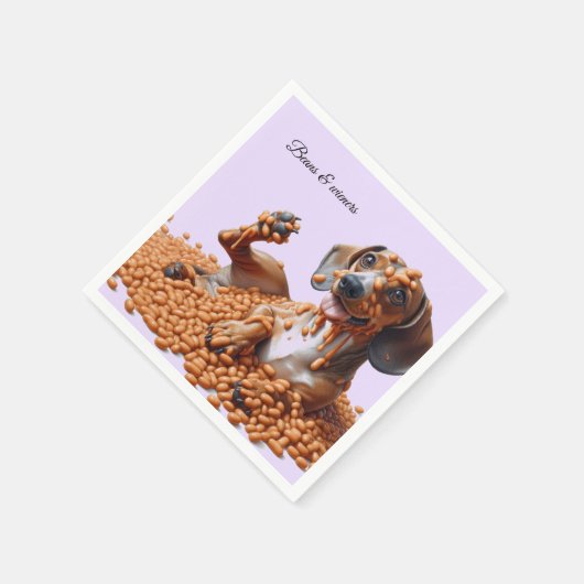 Dackel Party Serviette (Ecke)