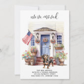 Dackel Patriotische Personalisierte Heimtiere Bewe Ankündigung (Vorderseite)