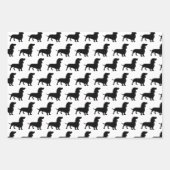 Dackel Pattern Frohe Weihnachten Geschenkpapier Set (Vorderseite 3)