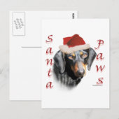 Dackel Paws (glatt) Postkarte (Vorne/Hinten)